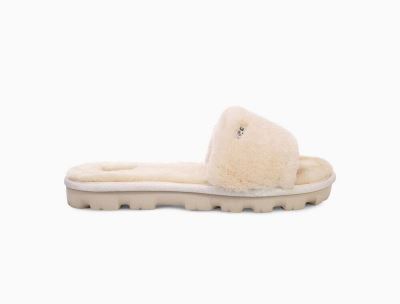 UGG Cozette Slide Női Papucs - Natural/Bézs, 1965XF